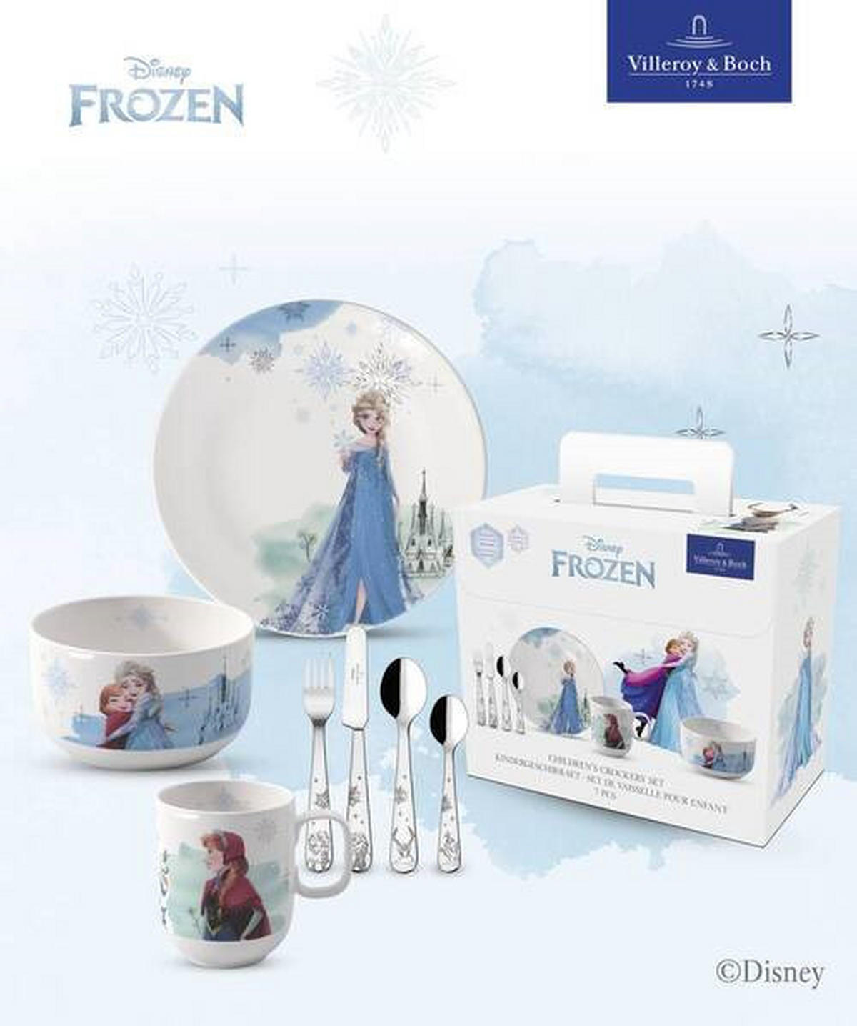 KINDERBESTECK Disney Frozen 4-teilig  - Edelstahlfarben, Basics, Metall - Villeroy & Boch