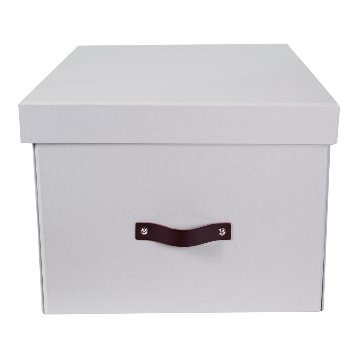 AUFBEWAHRUNGSBOX - Hellgrau/Grau, Basics, Karton/Papier (38/28.5/50.5cm)