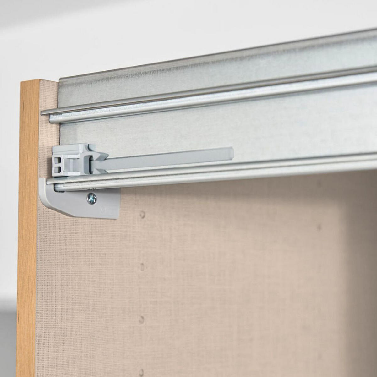 SCHWEBETÜRENSCHRANK 316/235/68 cm 4-türig Weiß  - Chromfarben/Weiß, Design, Glas/Holzwerkstoff (316/235/68cm) - Novel
