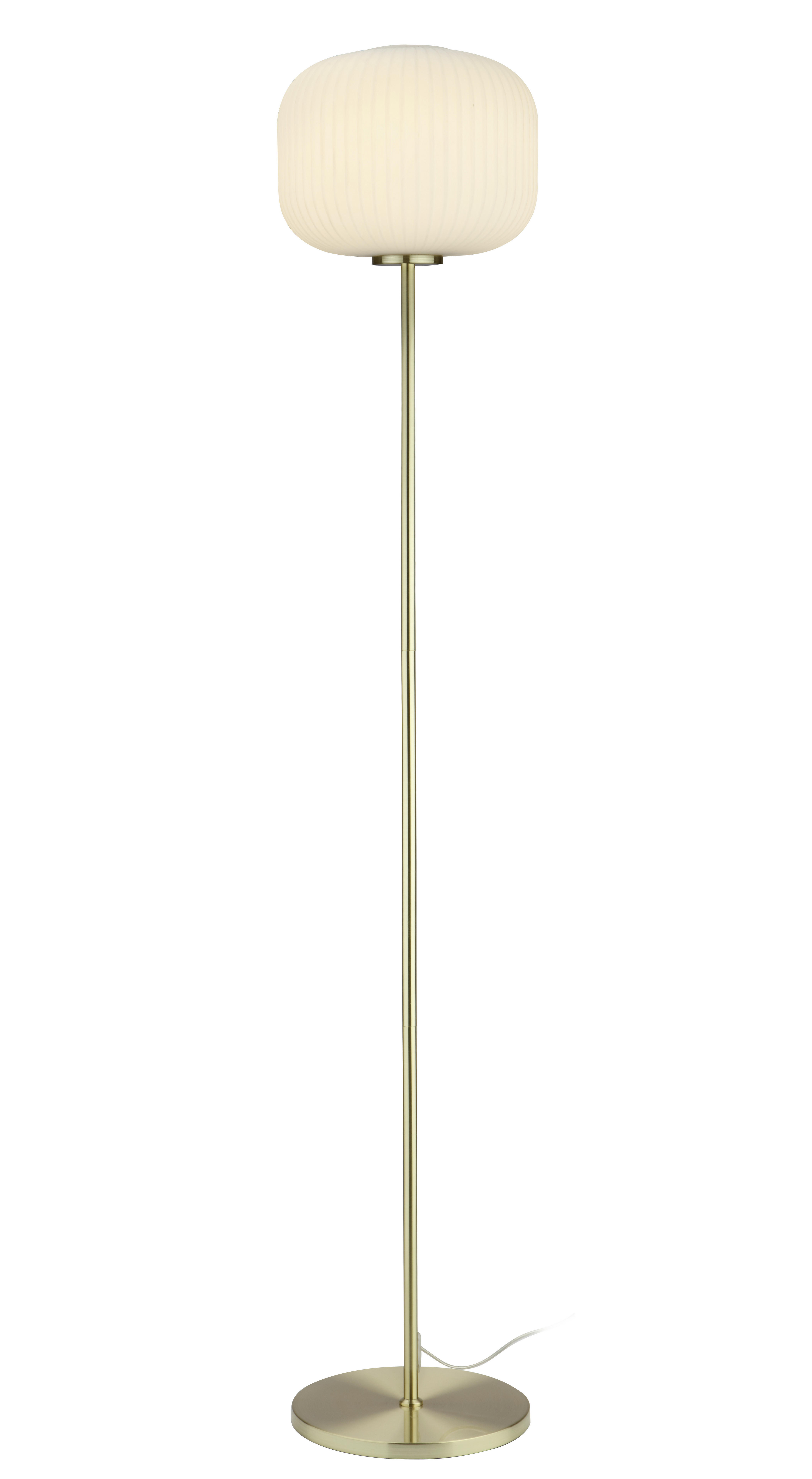 STOJACIA LAMPA, 25/140 cm  - farby mosadze, Design, kov/sklo (25/140cm) - Dieter Knoll