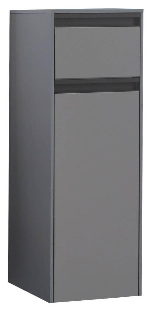 MIDISCHRANK 32,5/89/32,5 cm  - Schwarz/Grau, MODERN, Glas/Holzwerkstoff (32,5/89/32,5cm) - Novel