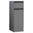 MIDISCHRANK 32,5/89/32,5 cm  - Schwarz/Grau, MODERN, Glas/Holzwerkstoff (32,5/89/32,5cm) - Novel