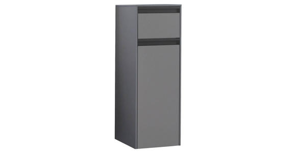 MIDISCHRANK 32,5/89/32,5 cm - Schwarz/Grau, MODERN, Glas/Holzwerkstoff (32,5/89/32,5cm) - Novel