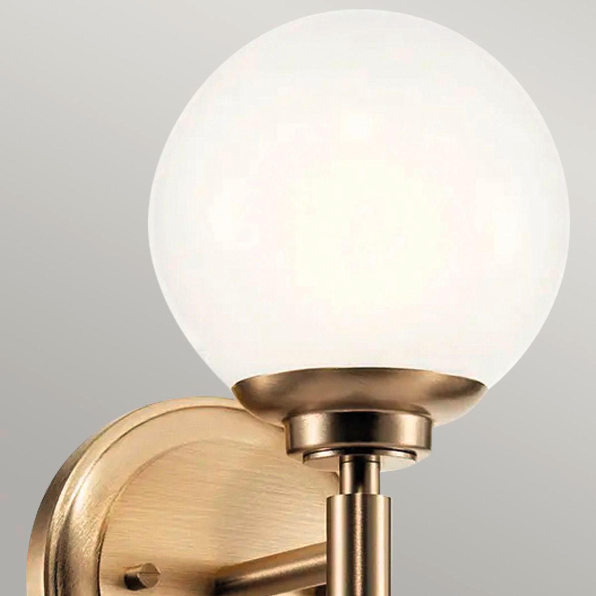 BADEZIMMER-WANDLEUCHTE - Champagner, Konventionell, Glas/Metall (34.8/12.8/16.6cm) - Elstead Lighting