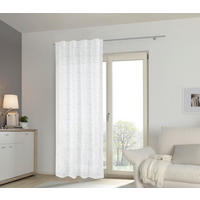 HOTOVÝ ZÁVES, nepriehľadné, 135/255 cm - biela/svetlozelená, Design, textil (135/255cm) - Esposa