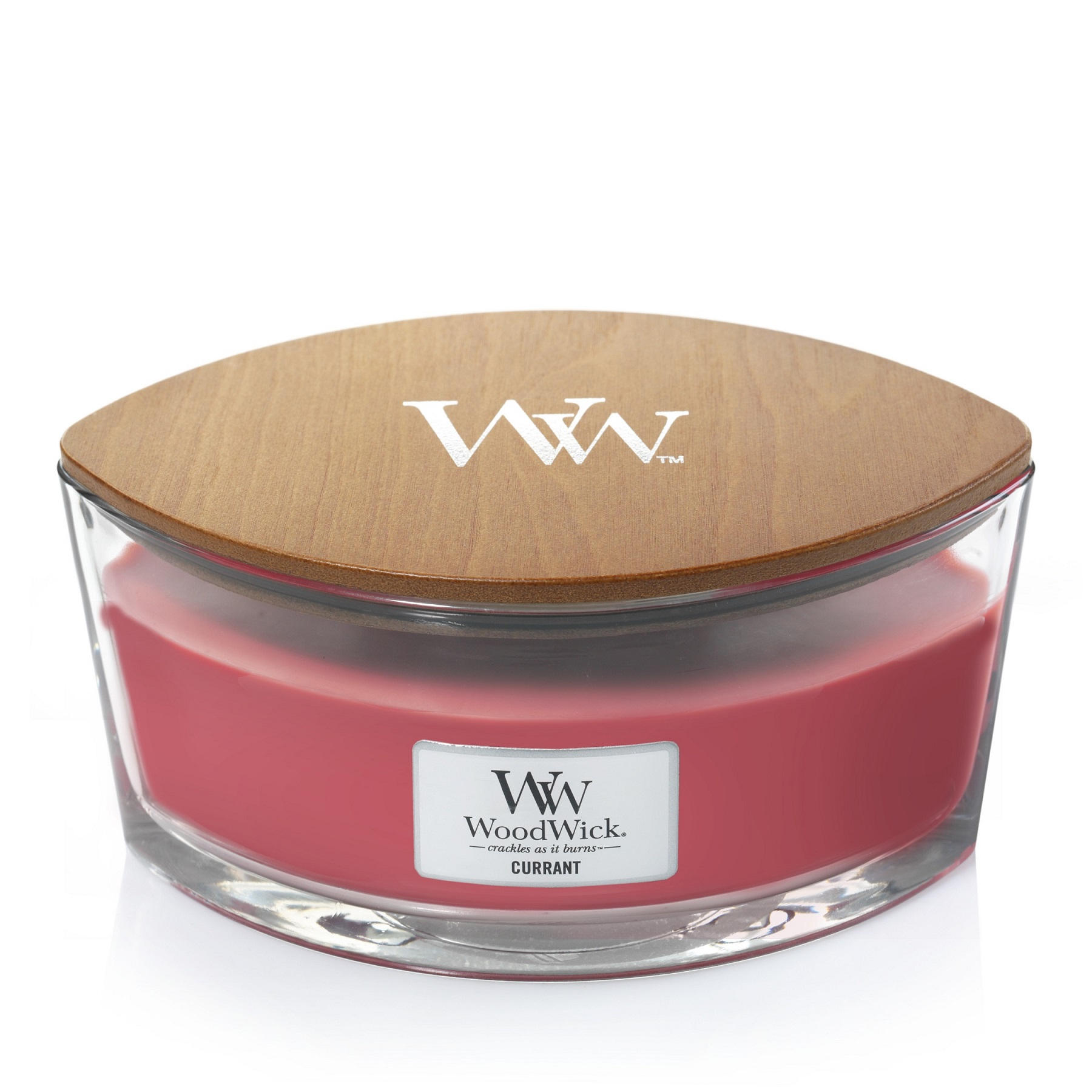 DOFTLJUS jasmin, teblad  - röd/brun, Basics, trä/glas (1.34kg) - WoodWick