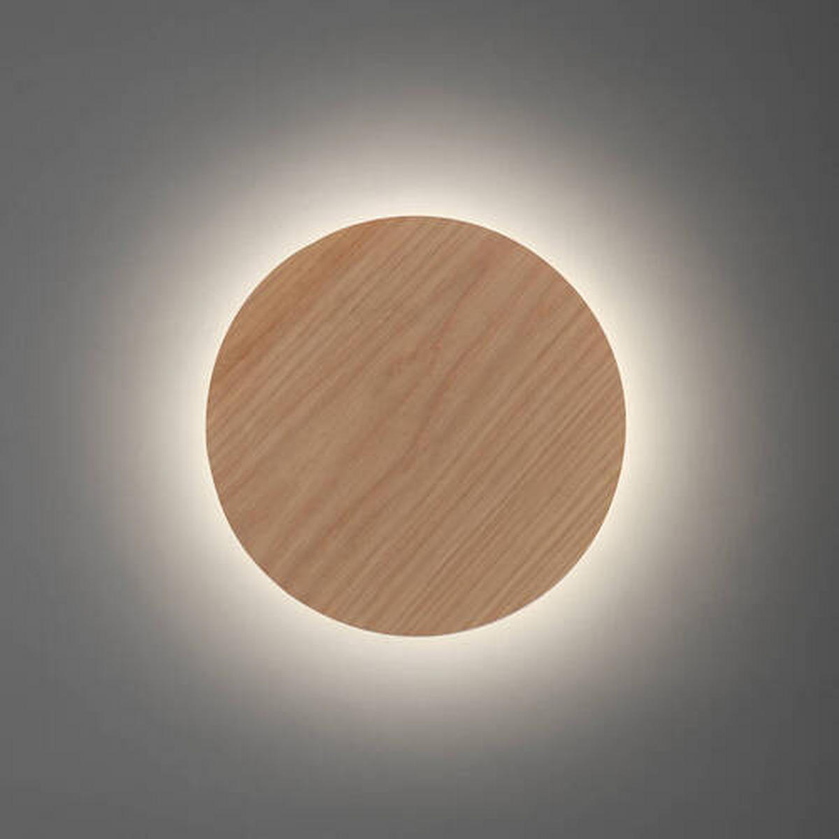 AKKU-WANDLEUCHTE Akku Puntua 25/6.5/25 cm   - Eichefarben, Natur, Kunststoff/Metall (25/6.5/25cm) - Paul Neuhaus