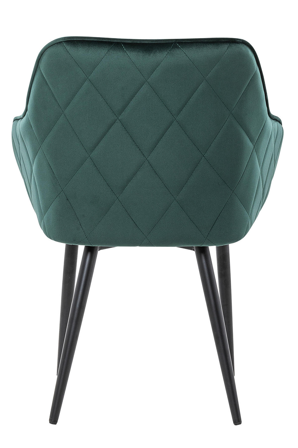 ARMLEHNSTUHL  in Samt  - Waldgrün/Schwarz, MODERN, Textil/Metall (61/85/60cm) - Livetastic