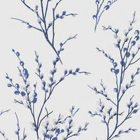 NON WOVEN-TAPET 52/1000 cm  - vit/blå, Basics, papper/plast (52/1000cm)