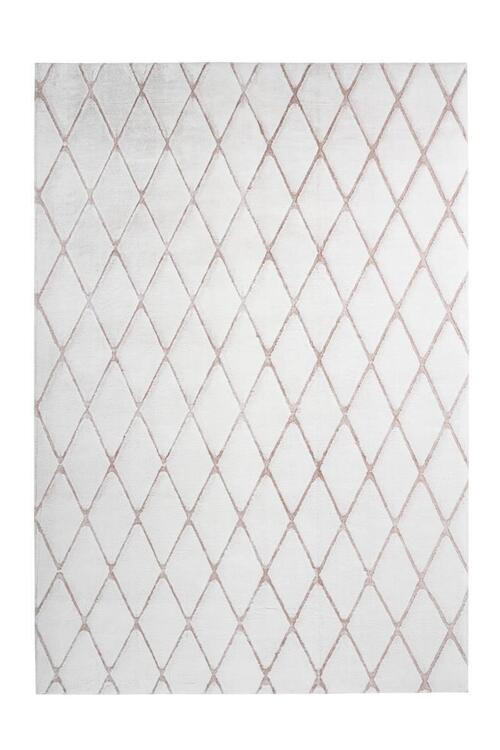 KOBEREC S VYSOKÝM VLASEM, 80/150 cm, růžová, bílá - bílá/růžová, Design, textil (80/150cm)