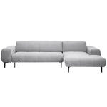 ECKSOFA in Chenille Silberfarben  311/167 cm  - Silberfarben/Schwarz, Design, Textil/Metall (311/167cm) - Xora