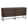 SIDEBOARD 160/76/41 cm  - svart/mörkbrun, Modern, metall/trä (160/76/41cm) - Rowico