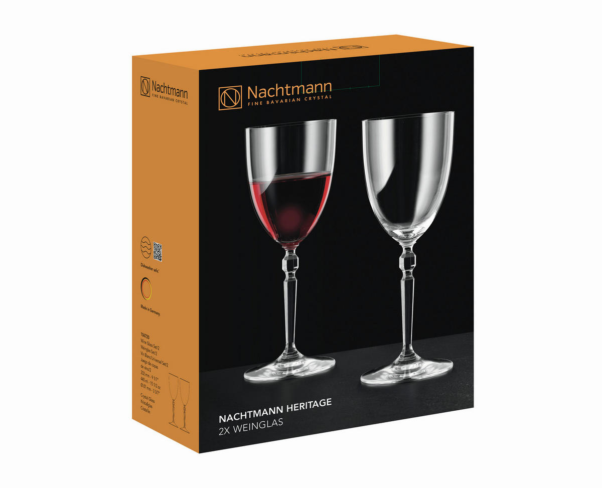 GLÄSERSET Heritage  2-teilig  - Klar, Design, Glas (9,2/24,4/18,0cm) - Nachtmann
