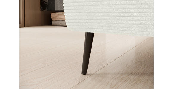ECKSOFA  in Cord Creme  174/277 cm  - Creme/Schwarz, KONVENTIONELL, Textil/Metall (174/277cm) - Carryhome