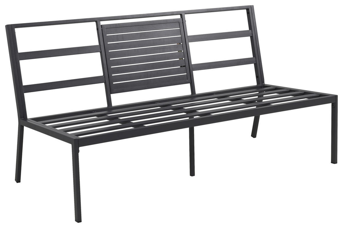 GARTENSET Webstoff Eisen  - Grau, Design, Textil/Metall (165/77/84cm) - Ambia Garden