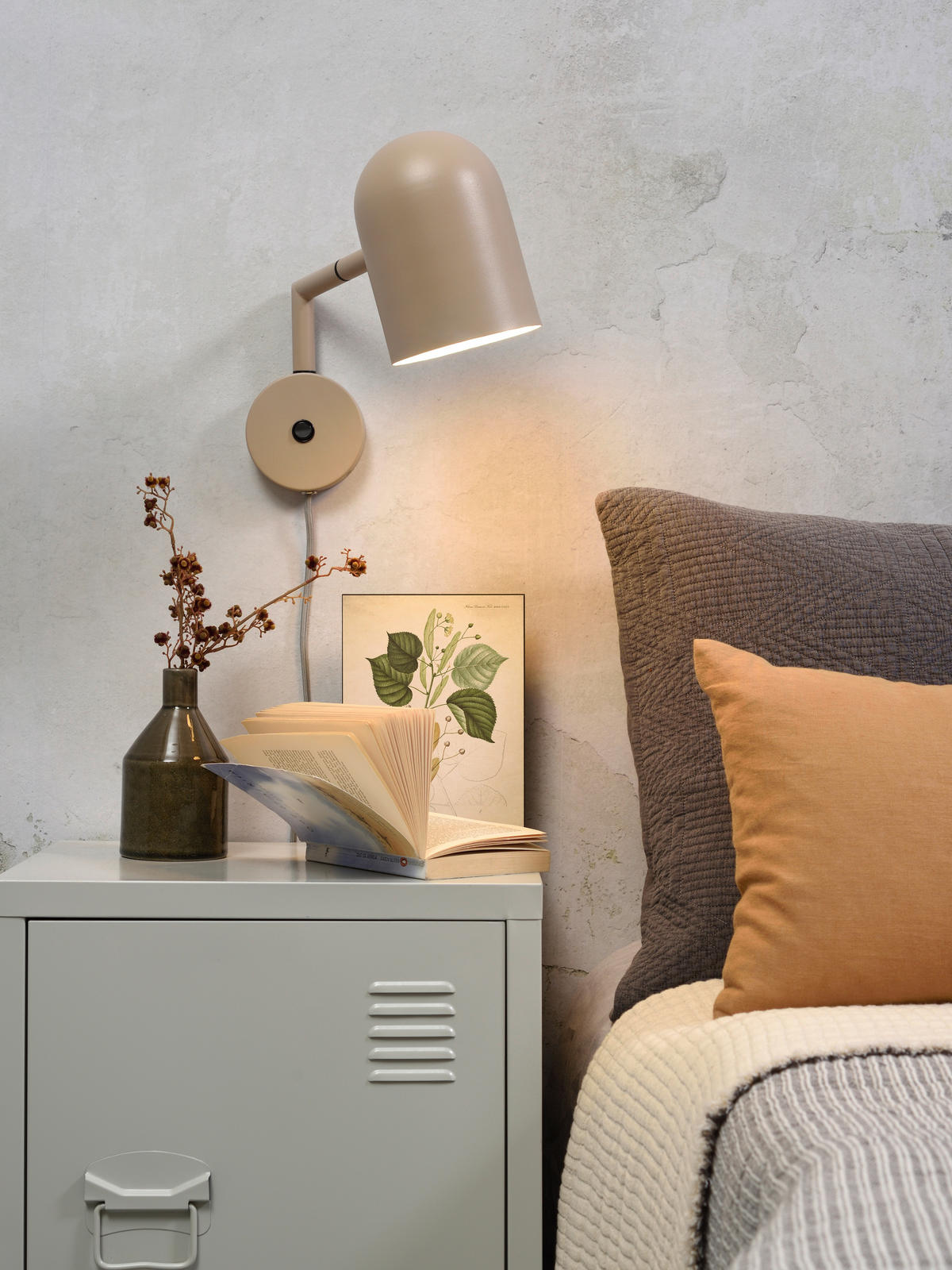 WANDLEUCHTE Marseille 33/15/33 cm   - Sandfarben, Design, Metall (33/15/33cm) - It's about Romi