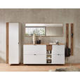 GARDEROBENSCHRANK  in 55/179/37 cm  - Schwarz/Weiß, Design, Holzwerkstoff/Metall (55/179/37cm) - Voleo