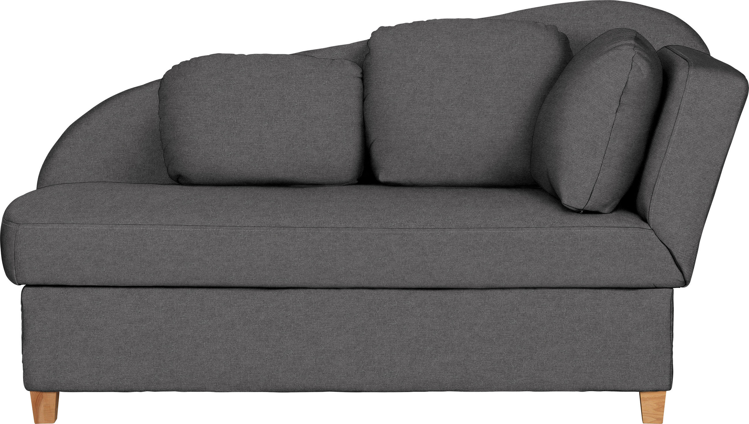 LIEGE Chenille, Flachgewebe Dunkelgrau  - Dunkelgrau, LIFESTYLE, Holz/Textil (180/97/85cm) - Livetastic
