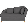 LIEGE in Chenille, Flachgewebe Dunkelgrau  - Dunkelgrau, Lifestyle, Holz/Textil (180/97/85cm) - Novel