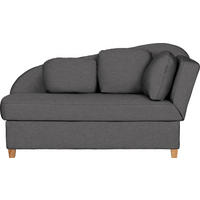 LIEGE in Chenille, Flachgewebe Dunkelgrau  - Dunkelgrau, Lifestyle, Holz/Textil (180/97/85cm) - Novel