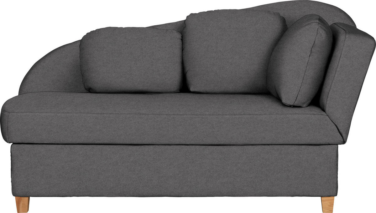 LIEGE in Chenille, Flachgewebe Dunkelgrau  - Dunkelgrau, Lifestyle, Holz/Textil (180/97/85cm) - Novel