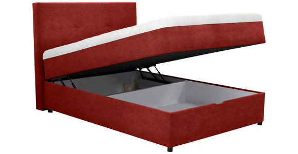 BOXBETT 120/200 cm  in Rot  - Rot/Schwarz, KONVENTIONELL, Kunststoff/Textil (120/200cm) - Carryhome