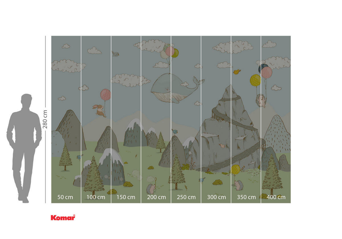 FOTOTAPET 400/280 cm  - multicolor, Trend, papper (400/280cm)