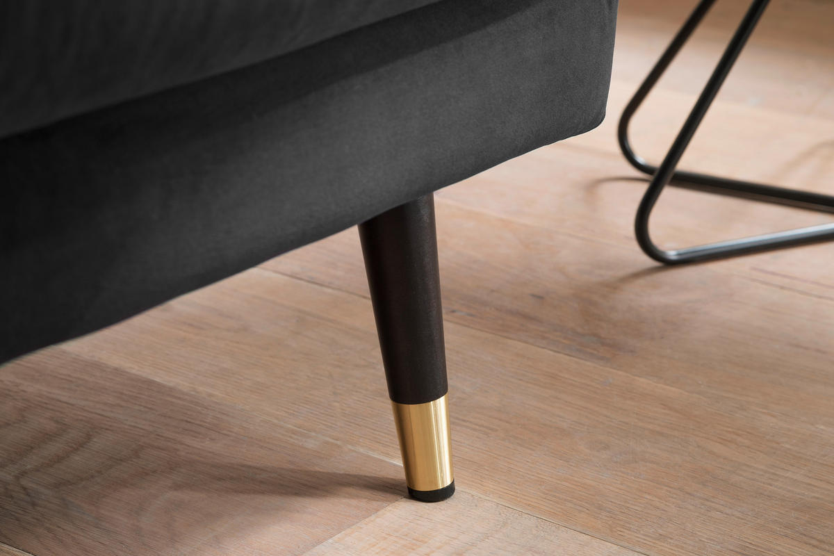 ECKSOFA Eckteil  ROSSANA-2S.REC Anthrazit  - Anthrazit, MODERN, Holz/Textil (258/160cm) - MID.YOU