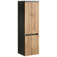 MIDISCHRANK 40/133/35 cm  - Eiche Wotan/Graphitfarben, Natur, Holzwerkstoff/Kunststoff (40/133/35cm) - Xora