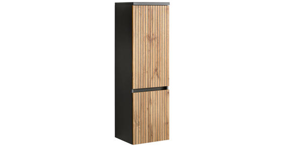 MIDISCHRANK 40/133/35 cm - Eiche Wotan/Graphitfarben, Natur, Holzwerkstoff/Kunststoff (40/133/35cm) - Xora