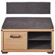GARDEROBENBANK  in 85,1/44,6/40,5 cm  - Anthrazit/Graphitfarben, Natur, Holz/Textil (85,1/44,6/40,5cm) - Linea Natura