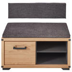 GARDEROBENBANK  in 85,1/44,6/40,5 cm  - Anthrazit/Graphitfarben, Natur, Holz/Textil (85,1/44,6/40,5cm) - Linea Natura