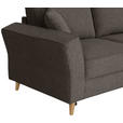 ECKSOFA in Flachgewebe Graubraun  - Eichefarben/Graubraun, KONVENTIONELL, Holz/Textil (265/159cm) - Carryhome