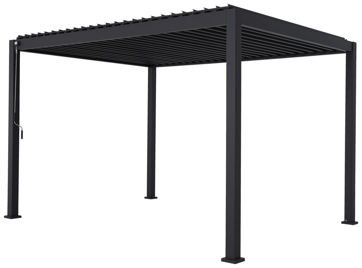 PERGOLA velikost: 400/250/300 cm - antracitová, Modern, kov (400/250/300cm) - Gardenson