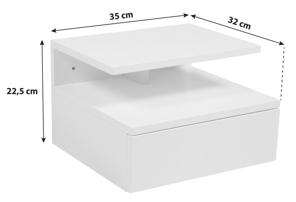 NOČNÍ STOLEK, černá, 35/22,5/32 cm - černá, Konvenční, kompozitní dřevo (35/22,5/32cm) - Livetastic