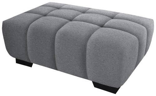 HOCKER in Textil Grau  - Schwarz/Grau, Konventionell, Textil/Metall (106/40/72cm) - Hom`in