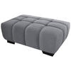 HOCKER in Textil Grau  - Schwarz/Grau, Konventionell, Textil/Metall (106/40/72cm) - Hom`in