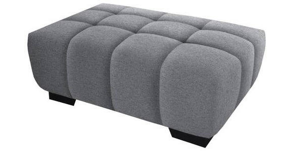 HOCKER in Textil Grau  - Schwarz/Grau, KONVENTIONELL, Textil/Metall (106/40/72cm) - Hom`in