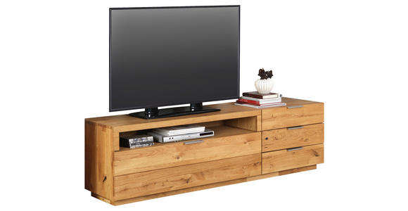 TV-ELEMENT 192/55/50 cm - Eichefarben/Alufarben, KONVENTIONELL, Holz/Metall (192/55/50cm) - Cantus
