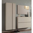 GARDEROBE 3-teilig  in 180/185/33 cm  - Taupe, Design, Glas/Holzwerkstoff (180/185/33cm) - Moderano