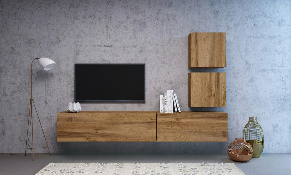 VITRINE  in Eiche Wotan  - Eiche Wotan, Design, Holzwerkstoff (50/50/30cm) - Livetastic