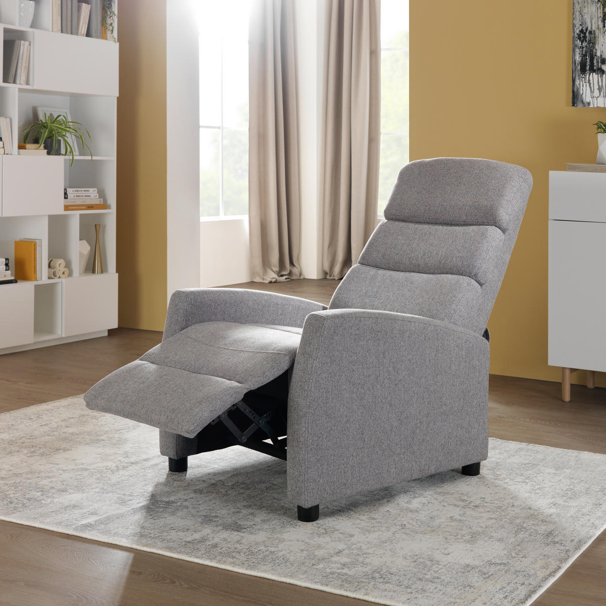 MASAŽNA FOTELJA tekstil  siva   - siva, Design, tekstil (75/108-75/95-165cm) - Xora