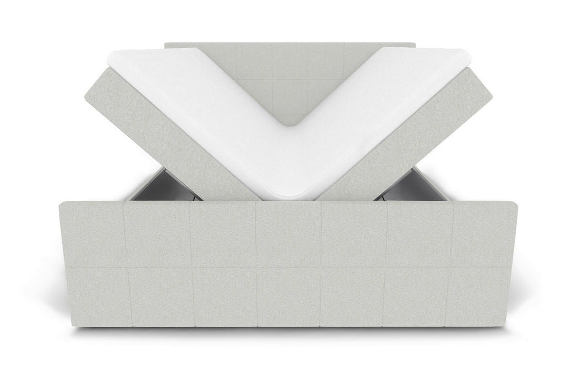 BOXBETT 160/200 cm  in Hellgrau  - Hellgrau, KONVENTIONELL, Kunststoff/Textil (160/200cm) - Boxxx