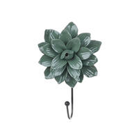 NÁSTENNÝ HÁČIK - zelená, Basics, kov/keramika (14/9,5/3,3cm) - Ambia Home