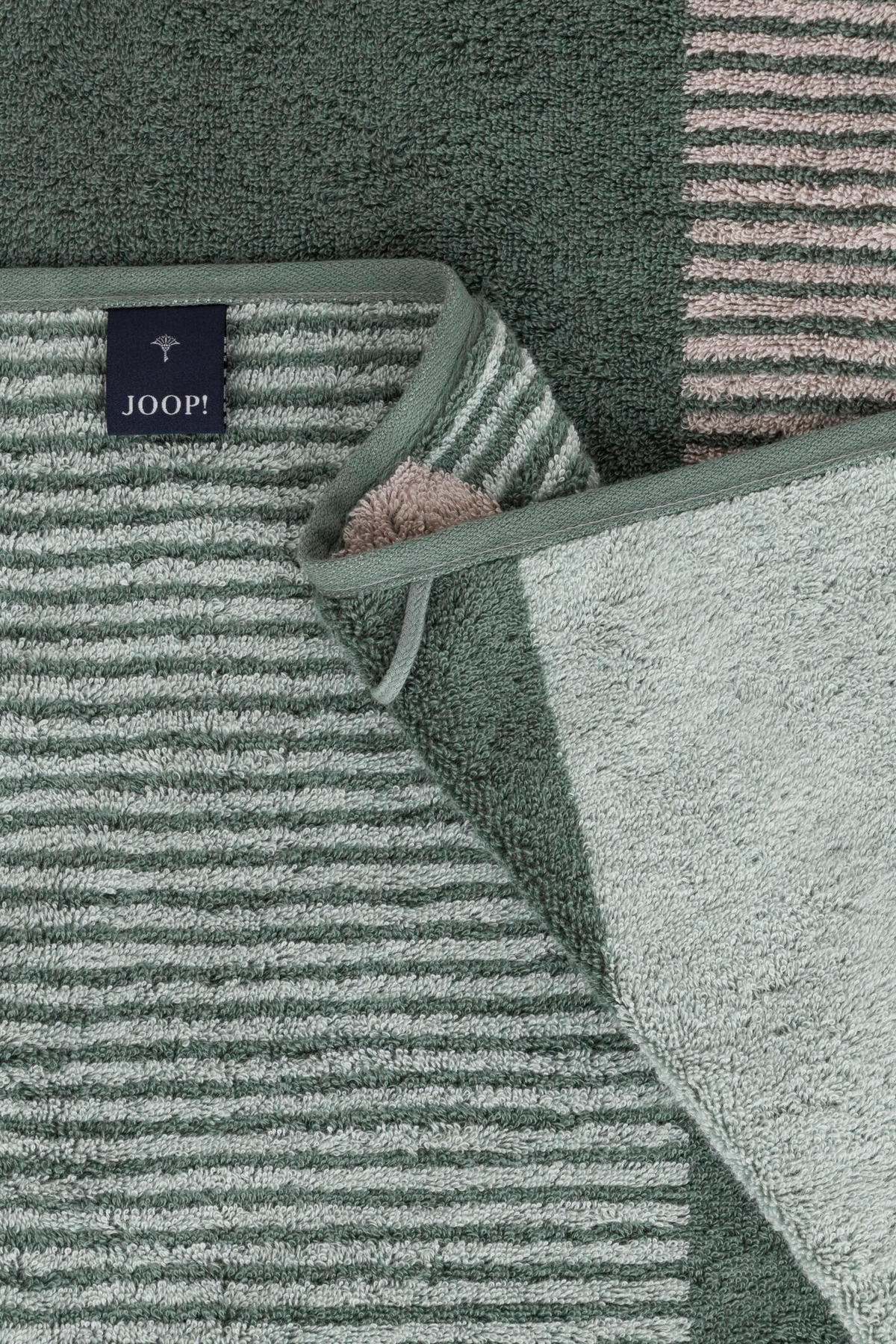 DUSCHTUCH DIVIDED SQUARES 80/150 cm  - Grün, Basics, Textil (80/150cm) - Joop!