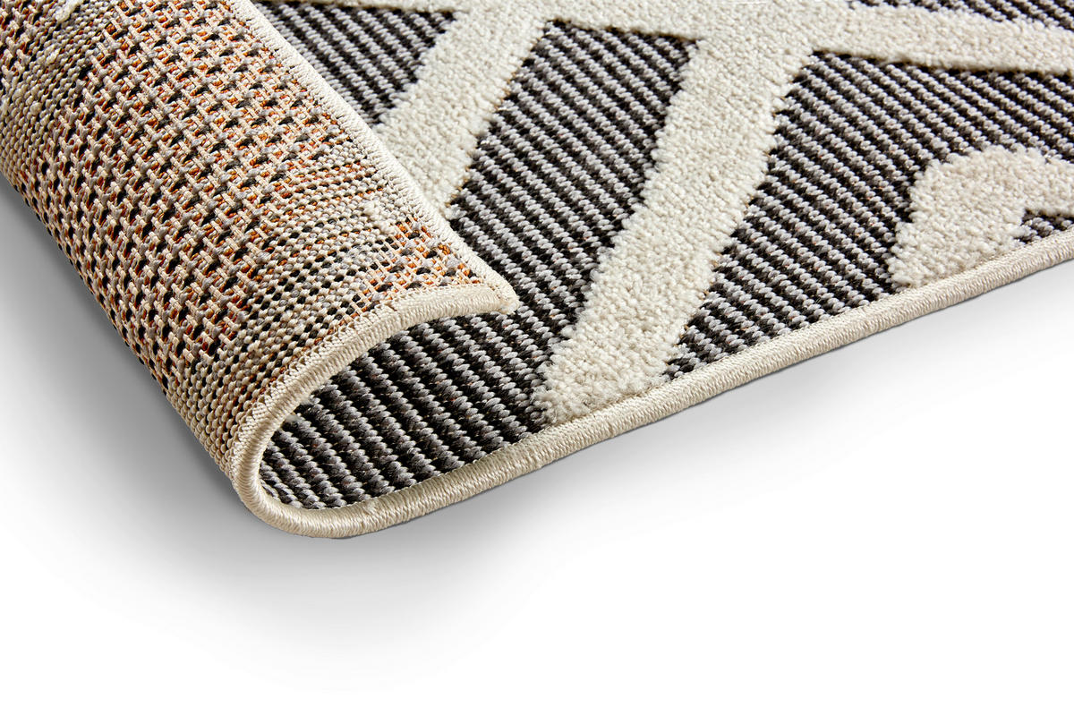 LÄUFER 80/200 cm Serina  - Weiß/Grau, Basics, Kunststoff (80/200cm) - Astra