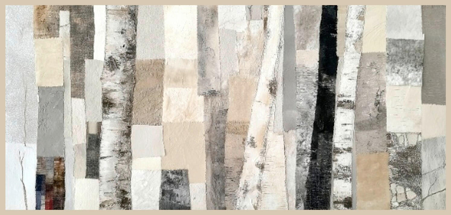 LEINWANDBILD Abstraktes 115/55 cm  - Multicolor, Basics, Holz/Papier (115/55cm) - Euroart