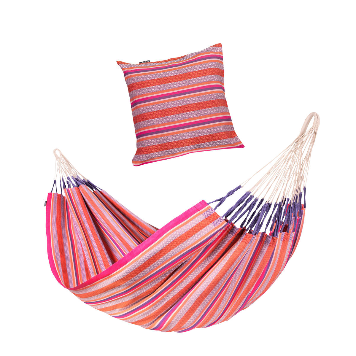 HÄNGEMATTE kingsize  - Pink/Lila, KONVENTIONELL, Textil (180/400cm) - La Siesta