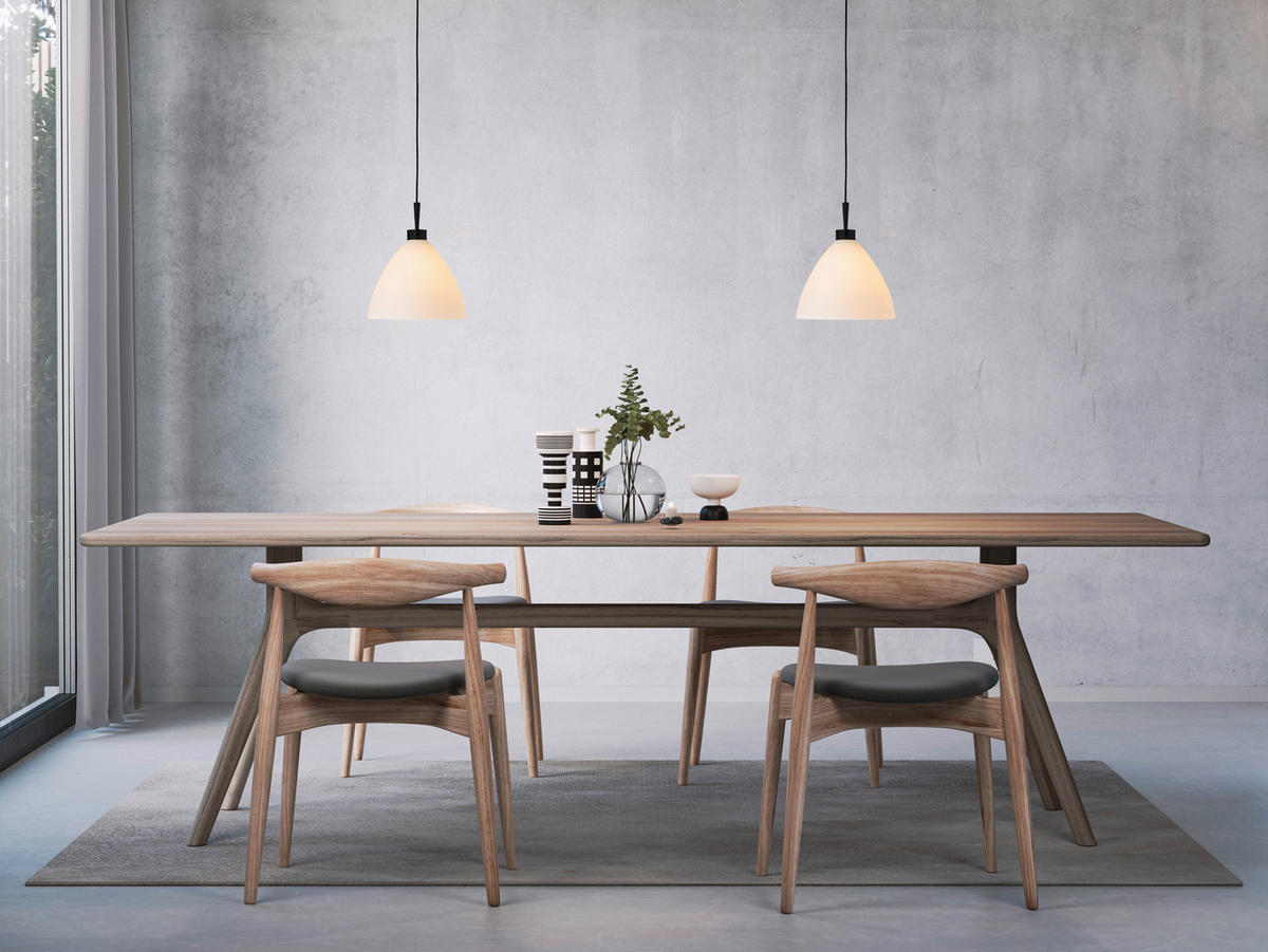 HÄNGLAMPA Maxi Dove 30/26 cm  - opal/svart, Basics, metall/glas (30/26cm) - Belid