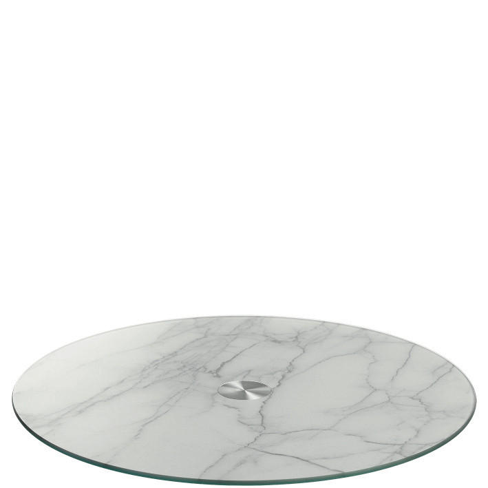 SERVIERPLATTE Turn 33 cm  - Weiß/Grau, Basics, Glas/Metall (33cm) - Leonardo